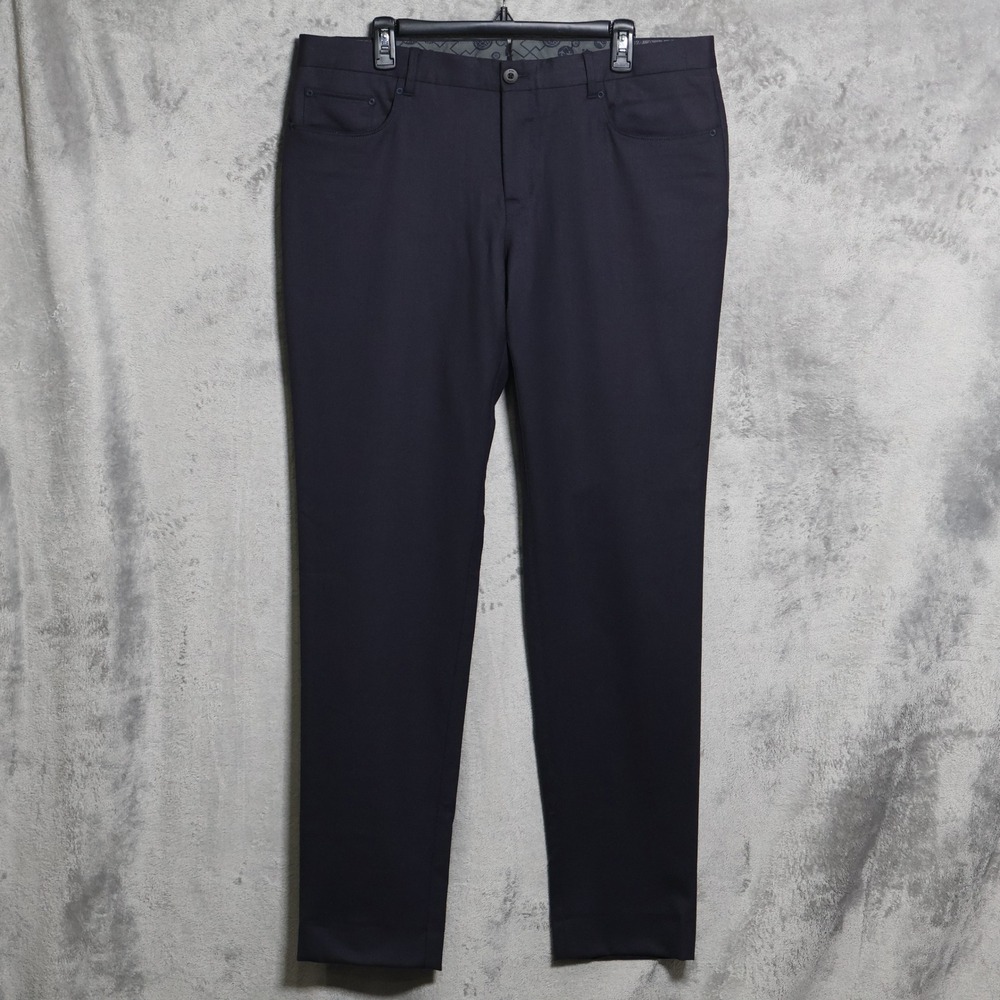 PT Torino PT01 Pants Mens 38x34 Navy Blue Traveller Super Slim Fit Stretch Wool